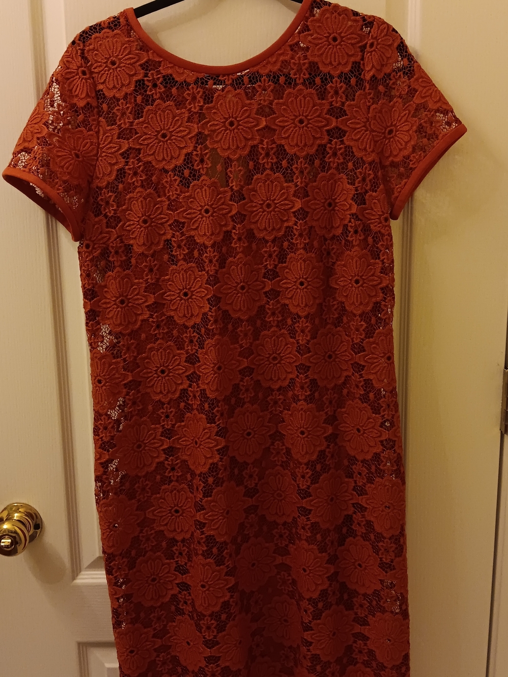 Nine West Burnt Orange Lace Dress